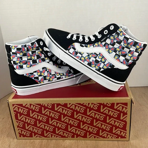 Vans Filmore Hi Butterfly Checkerboard Checkerboard Women’s Size 9 Streetwear - Picture 1 of 10